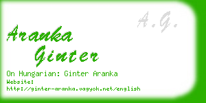 aranka ginter business card